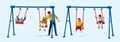 Дети на качелях 5шт Preiser НО (10630) Наличие уточняйте. Склад №3